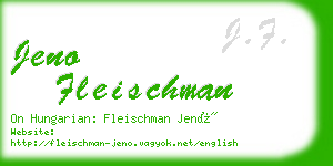 jeno fleischman business card